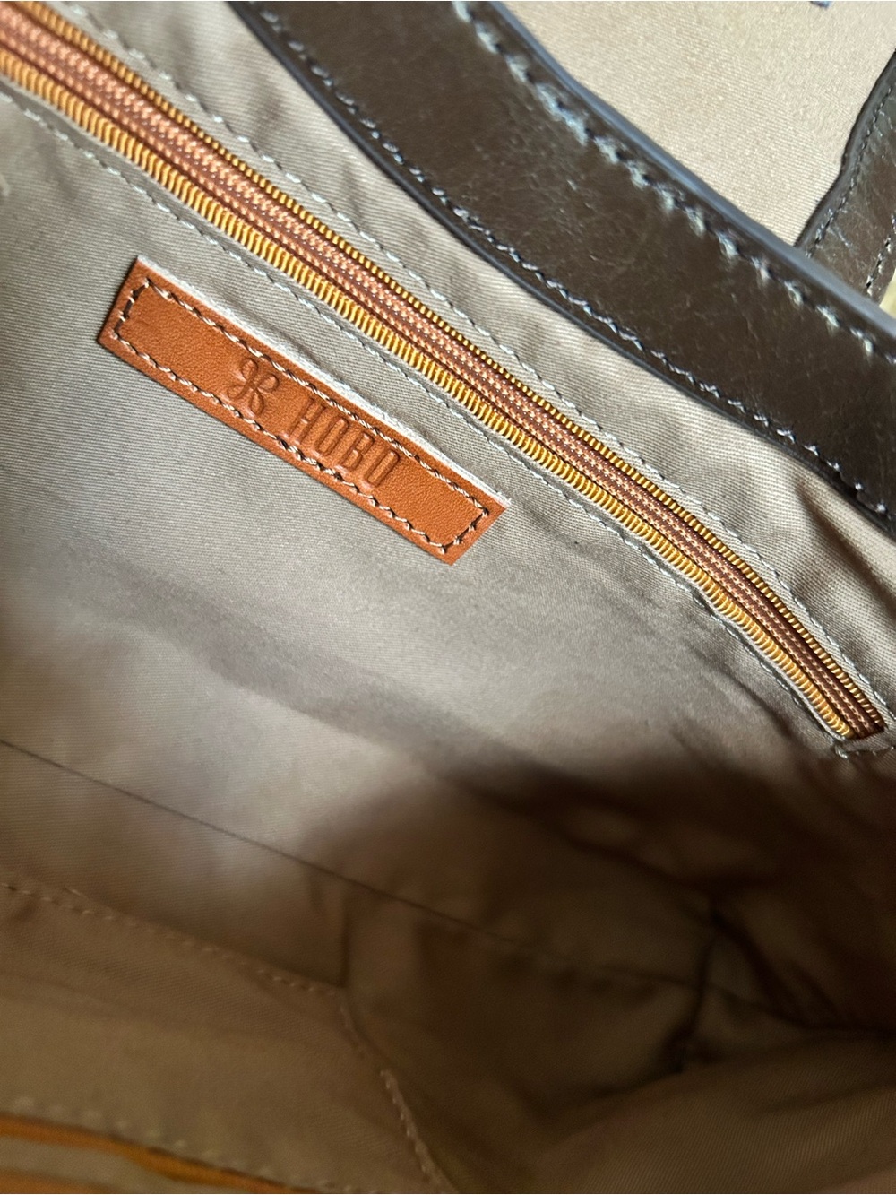 HOBO Mila Brown Leather Turn Lock East West Shoulder Baguette Bag - Picture 12 of 12